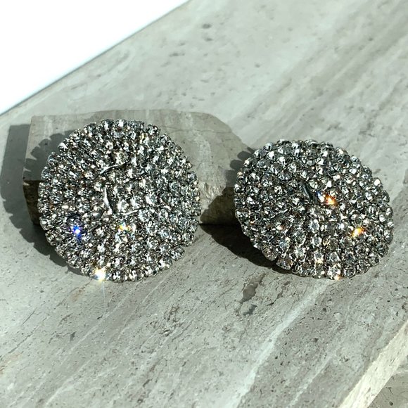 New ~ Anthropologie Rhinestone Disco Ball Post Earrings - Picture 10 of 10